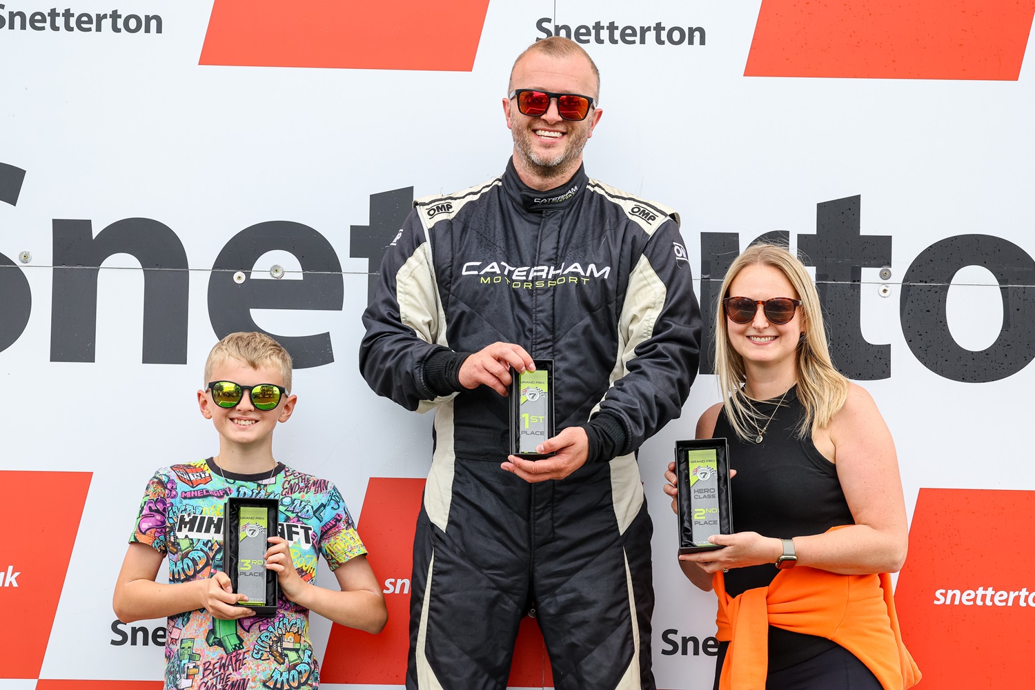 Me and my family on the podium with my trophies!
